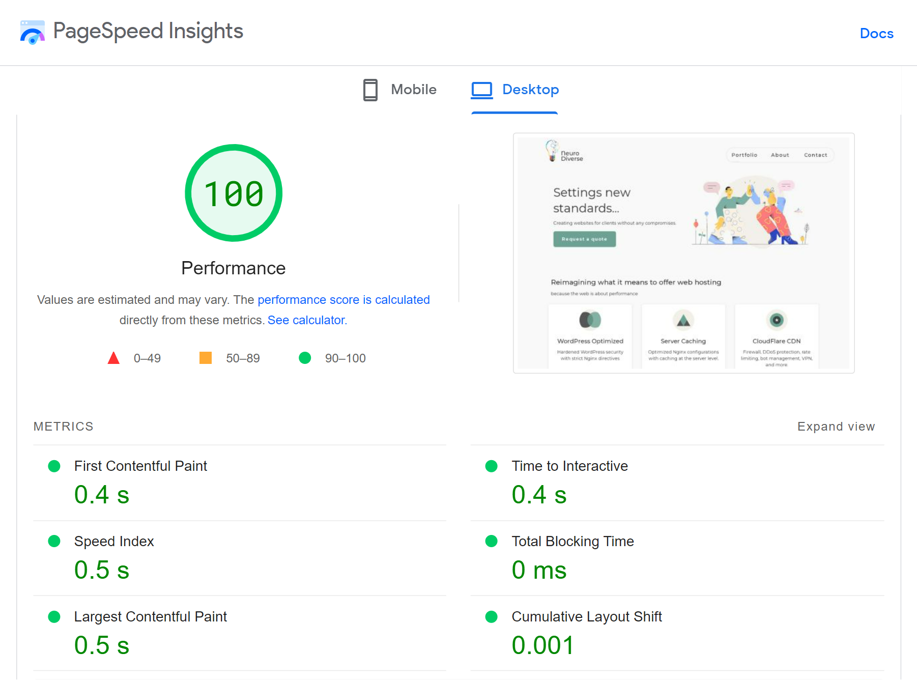 PageSpeed Insights - By Google